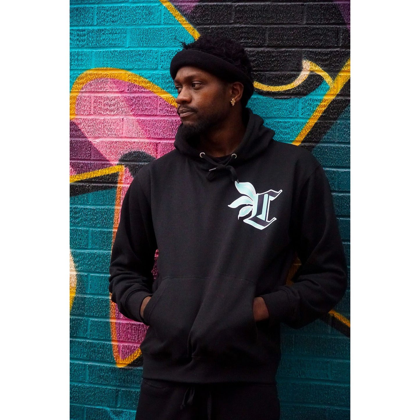 Stay Fresh Hoodie (black/mint green)